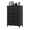 Galano Lilay 5-Drawer Chest of Drawer (46.4 in. H x 15.6 in. W x 30.7 in. D) in Dusty Gray Oak, Knotty Oak, Dark Gray Oak - 4 of 4