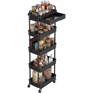 Belffin Rolling Utility Cart with Drawer,Utility Cart Made of Multifunctional Storage Organizer Tool - 1 of 4