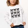The Juniper Shop Coquette Black Bows Collage Distressed Toddler Sweatshirt - 3 of 4