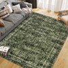 Short Pile Washable Area Rug - Boho Vintage Living Room & Bedroom Rug, Non-Slip, Machine Washable - 3 of 4