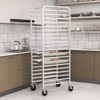 Costway 20-tier Bun Pan Speed Rack with Lockable Rubber Wheels 3" Spacing for Kitchen - 2 of 4