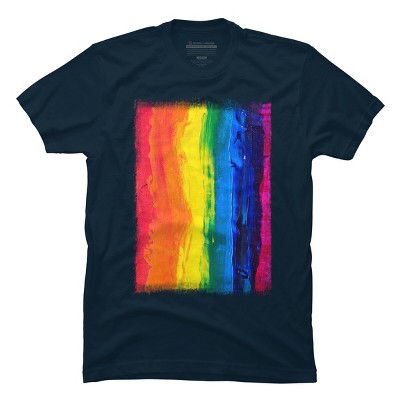 Adult Design By Humans Vertical Artistic Pride Flag By stevej T-Shirt