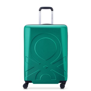 United Colors of Benetton x DELSEY PARIS Medium Checked Fabrica 24" Hardside Spinner Suitcase - Green - 1 of 4