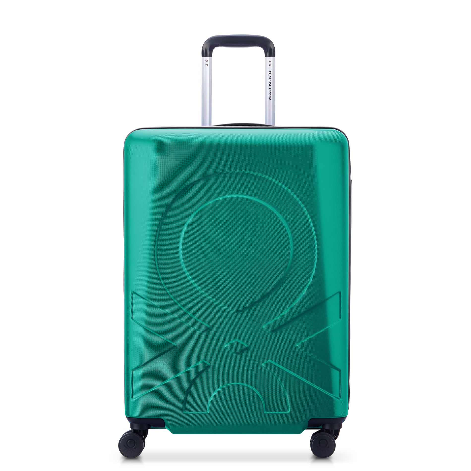 United Colors of Benetton x DELSEY PARIS Medium Checked Fabrica 24" Hardside Spinner Suitcase - Green