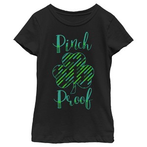 Girl's Lost Gods St. Patrick's Day Pinch Proof Shamrock T-Shirt - 1 of 4