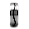 Slickblue Men's Stainless Steel Ring, Polished Finish with Jet Epoxy, Size 8-13 - 4 of 4
