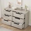 Drawer Dresser for Bedroom, Natural Chest of Drawers with Embedded Handles Design - 3 of 4