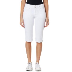 WallFlower Luscious Curvy 17" Jean Capris For Women Mid-Rise Insta Stretch Denim Juniors Jeans - 1 of 4