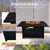 Mondawe 24" H Steel Propane Outdoor Fireplace Patio Fire Pit Table with Lid - 3 of 4