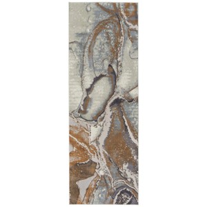 Clio Modern Abstract Gray/Brown Area Rug - 1 of 4