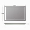 Keonjinn LED Bathroom Vanity Wall Mirror, 3 Color Temperatures Dimmable, Frontlit & Backlit, Double Lights Strips - 2 of 4