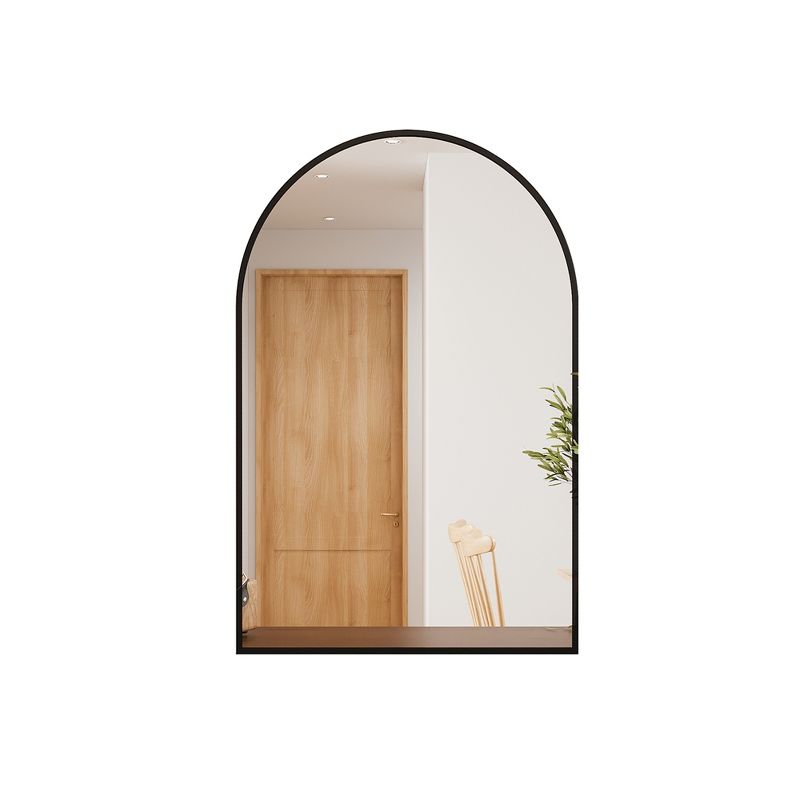 Alani Contemporary 36*24 Arched Wall Mirror,Arch-shaped Wall Mirror With Aluminum Alloy Frame- The Pop Home, 4 of 9