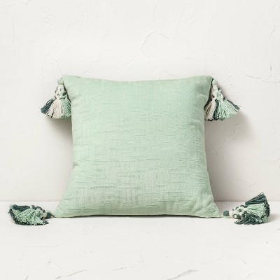 Target green throw discount pillows