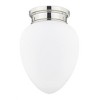 Gideon 1-Light Flush Mount Ceiling Light - Vintage Schoolhouse Glass, Dimmable, Damp Rated - 2 of 4
