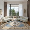 3-Seater Velvet Plush Sofa Set of 2 with Gold-Tone Metal Legs, Stylish Design, and Durable Construction - 3 of 4