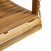 Tasmania Acacia Wood Patio Porch Swing Teak - Christopher Knight Home: Weather-Resistant, 2-Person Hanging Daybed - 4 of 4