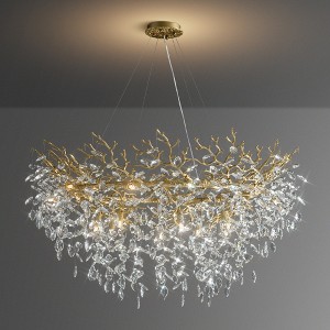 47"Modern Crystal Branch Chandelier - 1 of 4
