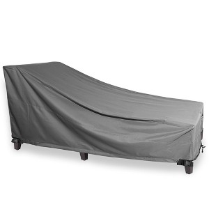 KHOMO GEAR Chaise Lounge Cover – Heavy-Duty Waterproof, Weatherproof, UV-Resistant Outdoor Patio Furniture Protector – Durable All-Season - Grey - 1 of 4