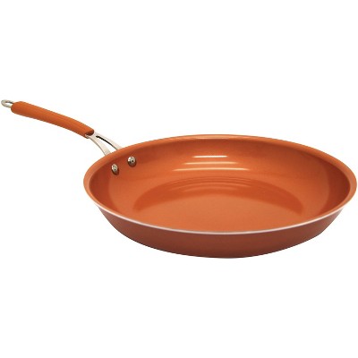 Hamilton Beach Hbv111 11 Inch Forged Aluminum Terracotta Nonstick Coated  Griddle Frying Pan Skillet With Bakelite Handle, Copper : Target