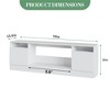 70" TV Stand for 75" TVs, Modern Wooden Console with Storage Cabinets, Fits 36" Electric Fireplace - 3 of 4