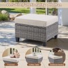 Buenhomino 3-Piece Outdoor Wicker Sofa Set – Patio Sofa with 2 Ottomans & Cushions, Handwoven PE Rattan & Weather-Resistant Frame - 4 of 4