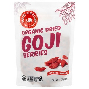 Made in Nature Organic Dried Goji Berries, Sun-Dried, Unsulfured, 7 oz (198 g) - 1 of 2