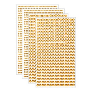 Unique Bargains Acrylic Self-Adhesive Craft Decorative 4 Sheets Rhinestone Stickers - 1 of 4