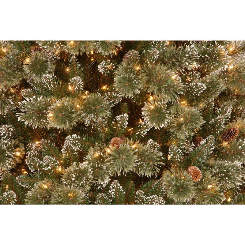National Tree Company 7.5 ft. Glittery Bristle(R) Slim Pine Tree with Clear Lights, 6 of 8
