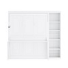 Whisen Modern and Simple Wood Queen Size Murphy Bed with a Shelf - 4 of 4
