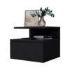 TIRAMISUBEST Floating Nightstand with Two Shelves, Warm-Toned Bedroom Storage - 4 of 4