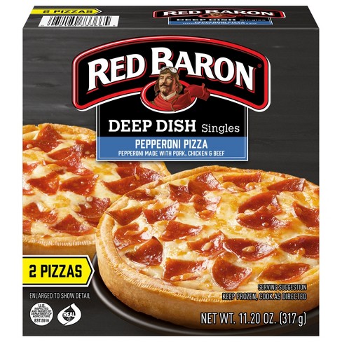 Red Baron Deep Dish Singles Pepperoni Frozen Pizza - 11.2oz : Target