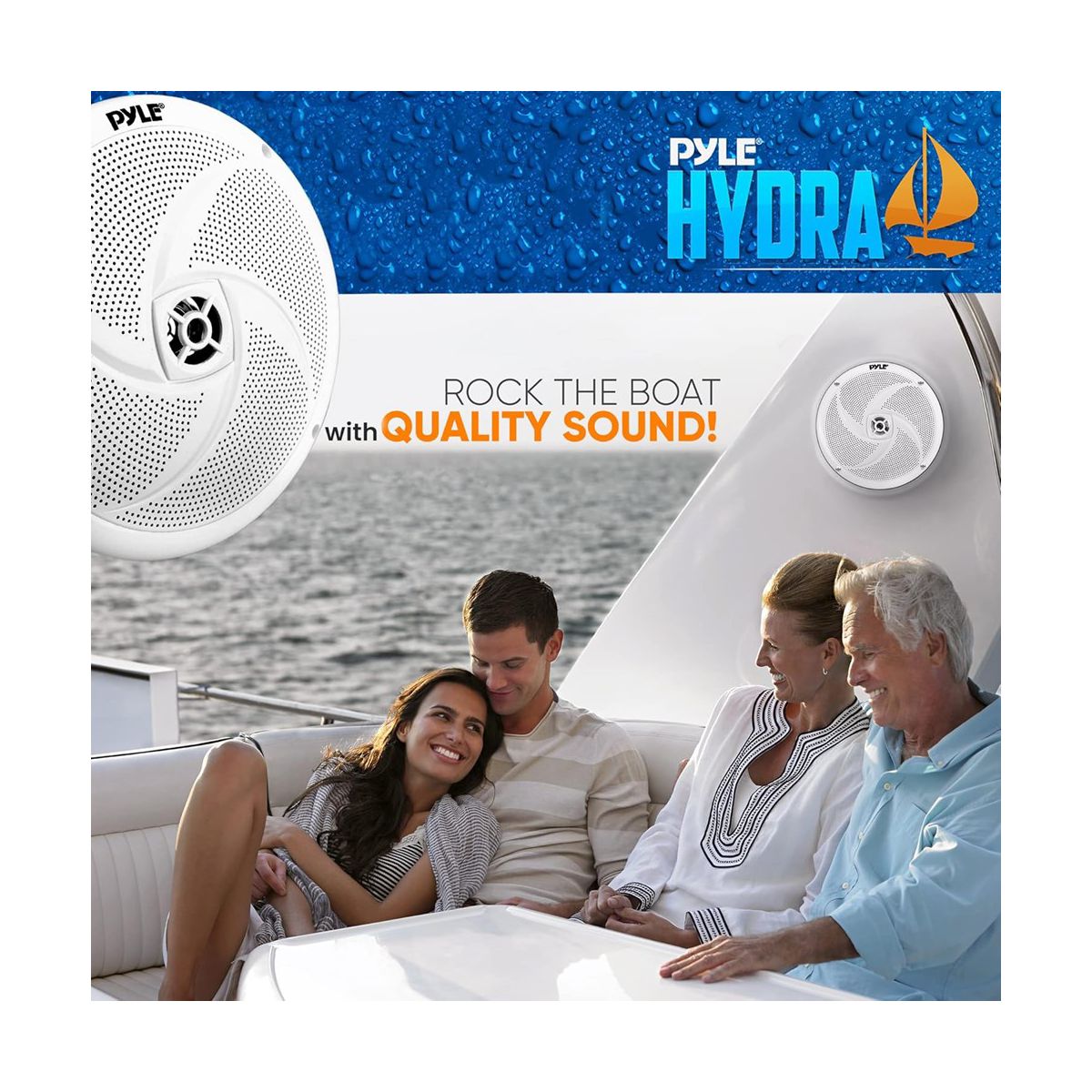 Pyle 8'' Low-Profile Marine Speakers - Waterproof, 2-Way Full Range - thumbnail 7