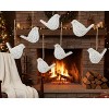 Christmas Hanging Bird Ornaments Cream and Brown 4 inch – 12 Count by Melrose - 2 of 3