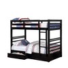 Twin Over Twin Bunk Bed with Two Drawers and Ladder - 2 of 4