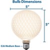 Festive Living G125 + LED Filament Outdoor Covered Patio Pendent Edison Replacement Bulbs, Warm White 2700K, E26 Medium Base - 3 of 4