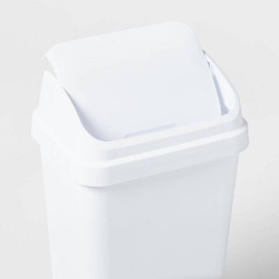 13gal Swing Top Waste Basket White - Brightroom&#8482;_3