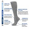 Memoi Unisex Classic Athletic Cushion Sole Knee High Cotton Blend 15-20mmHg Graduated Compression Socks - 3 of 4
