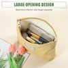 Unique Bargains Portable Canvas Zipper Makeup Bags and Organizers 1 Pc - image 3 of 4