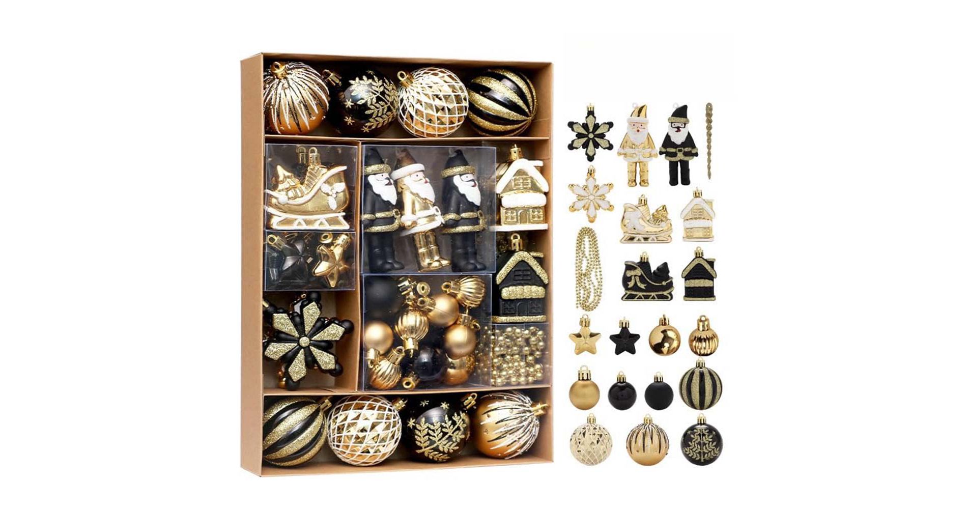 50 Pcs Shatterproof Christmas Ball Ornaments Set for Holiday Party Wedding
