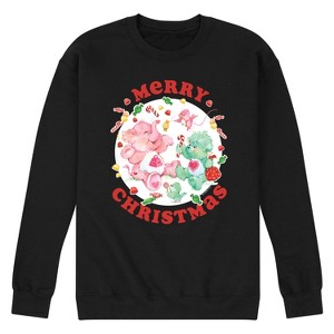 Men's - Care Bears - Cousins Merry Christmas Candy Graphic Fleece Sweatshirt - 1 of 4