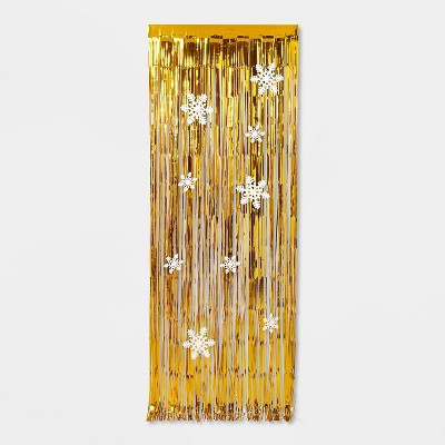 Gold Snowflake Fringe Decorative Christmas Banner - Wondershop™