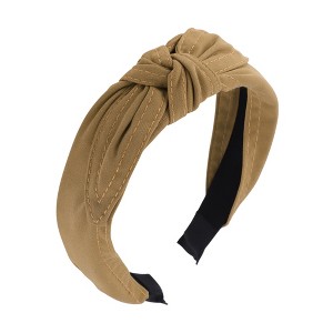 Unique Bargains Women's Tie Bow Wide Headbands 1 Pc - 1 of 4