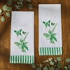 Patricia Heaton Home Green Butterfly Embroidered Dishtowel Set of 2 - 2 of 4