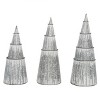 Transpac Metal 19 in. Silver Christmas Stacked Trees Set of 3 - 2 of 4