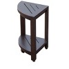 DecoTeak® SnazzyCorner® Fully Assembled 18"H Teak Wood Corner Shower Bench with Shelf in Woodland Brown Finish - 4 of 4