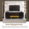 Whisen Modern TV Stand Fits TVs up to 78 in. with Non-heating Electric Fireplace Appearance and 2 Cabinets - image 3 of 4