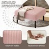 NicBex Small Ottoman Corduroy Fabric Ottoman Foot Rest with Soft Padded Seat, Square Footstool for Living Room, Entryway - 3 of 4