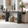 Vynxaria 66'' Sleek Minimalist Console Table, Premium Wood Veneer MDF, 100LBS Capacity, Smart Under-Table Storage, 30-Min Assembly - 4 of 4