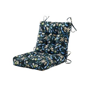 ARTPLAN Outdoor Chair Cushion,High Back Tufted Patio Cushion with Tie for Adirondack Rocker Chair,44"x21"x4",1 Count,Floral - 1 of 4