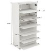 Lycvki Mirror Shoe Rack Organizer with 6 Flip Drawers and Legs - 3 of 4
